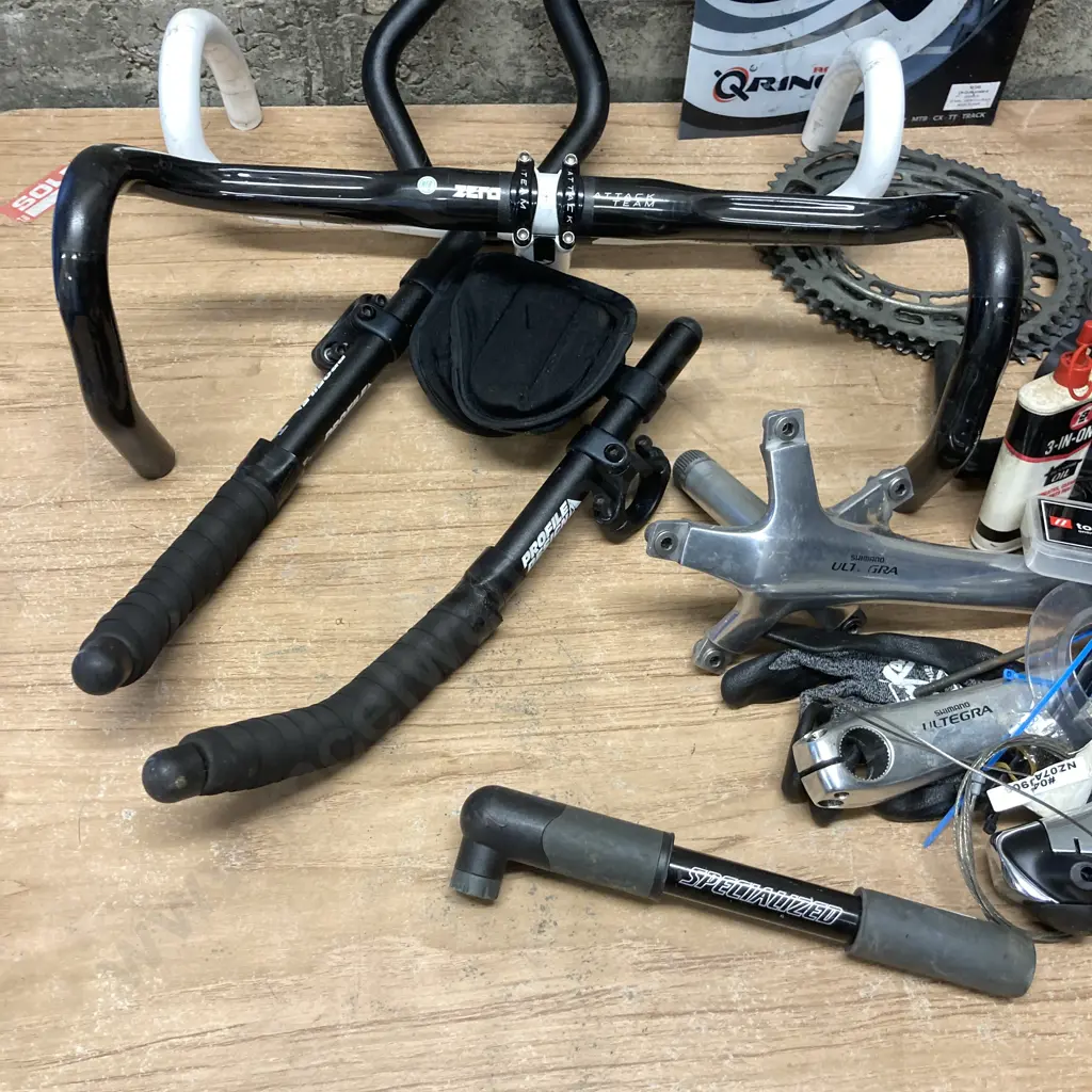 Specialized Air Force 2 Pump, Assorted Bike Parts, Oil Etc Image 1++
